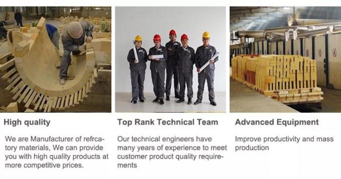 Industri Tungku Api Gantung Bata Termal Shock Ketahanan yang sangat baik Refractory Tinggi Alumina Anchor Bata Untuk Kompor Panas 2