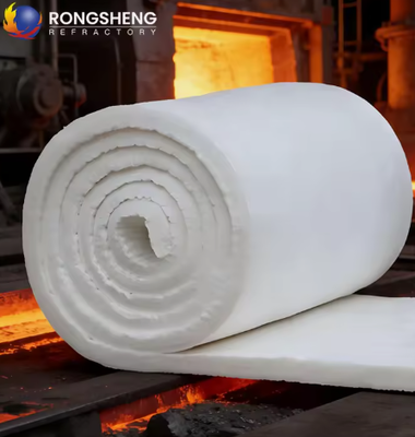 Suhu Tinggi 1430 °C 1800C Selimut Wol Serat Keramik 25Mm 50Mm Ketebalan Selimut Isolasi Panas Mullite Polikristalin