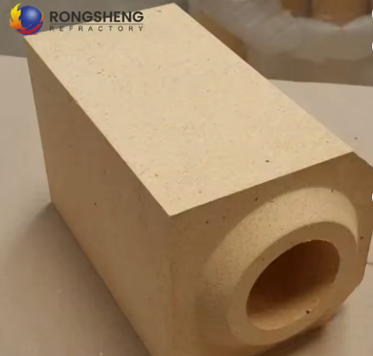 Pasokan Pabrik Bata Pelari Cor Mullite Alumina Fireclay Bata Tahan Api Bulat Nozel Cor Corong Untuk Baja Cor