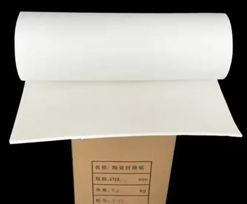 0.3-15mm Ketebalan Aluminium Silikat Serat Kertas 1260 Keramik Serat Kertas Isolasi Termal