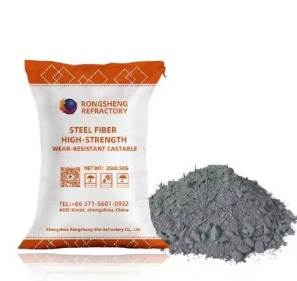 Harga yang baik Fiber baja kekuatan tinggi diperkuat Refractory Castable Untuk tungku