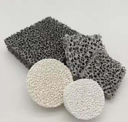 Filter busa keramik ukuran kustom 10-60ppi Alumina busa lempeng keramik Filter untuk penyaringan aluminium cair