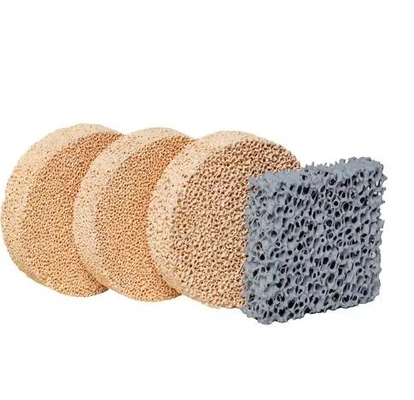 Filter busa keramik ukuran kustom 10-60ppi Alumina busa lempeng keramik Filter untuk penyaringan aluminium cair