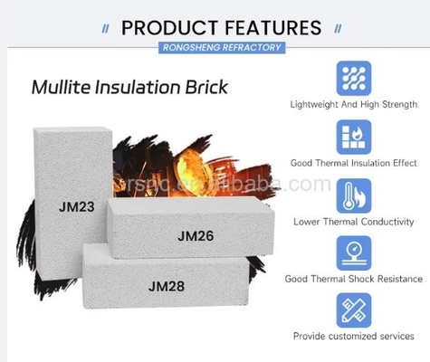 Harga yang kompetitif Rotary Kiln K23 K26 Fire Brick Lightweight Isolation Brick Furnace Lining Jm23 Jm26 Mullite Brick