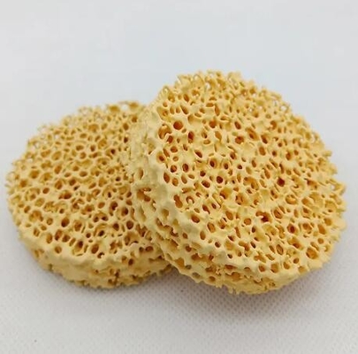 Filter busa keramik alumina tahan api berlubang tinggi Filter keramik sirkonium untuk pengecoran