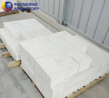 Berkualitas tinggi ditumpahkan bahan tahan api zirconia corundum batu bata elektrofused tahan api azs blok