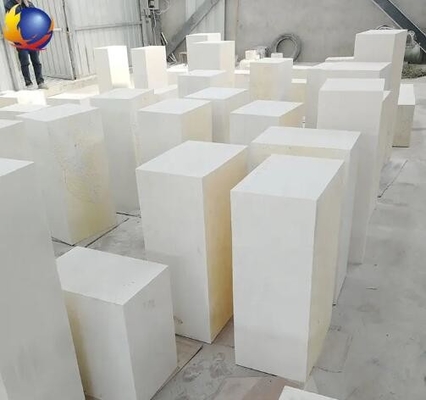 Berkualitas tinggi ditumpahkan bahan tahan api zirconia corundum batu bata elektrofused tahan api azs blok