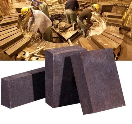 Melted Rebond Magnesia Chrome Brick High Temperature Fire Sintered Chromium-Magnesite Brick Untuk Memurniakan Tungku