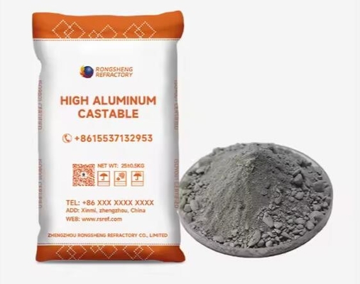 Tungku Tungku fosfat terikat tidak berbentuk material tahan api tinggi alumina tahan api untuk boiler