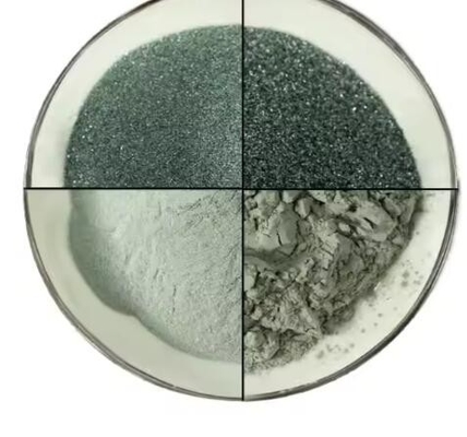 Tinggi Kemurnian 99% Sic Powder 16#~2000# Refractory Green Silicon Carbide Untuk Abrasives Dan Sandblasting