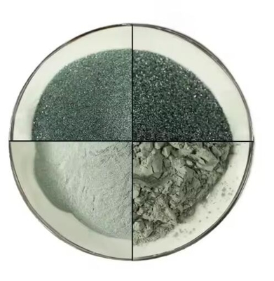 Black Green Silicon Carbide Powder 98% kemurnian SiC Grit Bedak halus Untuk Refractory Metalurgi