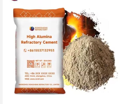 Cementum tahan api tanpa bentuk suhu tinggi A600 Ca60 Ca80 Alumina tinggi Cementum tahan api untuk konstruksi tungku