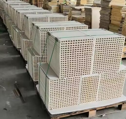 Furnitur Tungku Kaca Mullite Cordierite Plate Grooved Perforated Cordierite Mullite Slab Refractory Keramik Setter