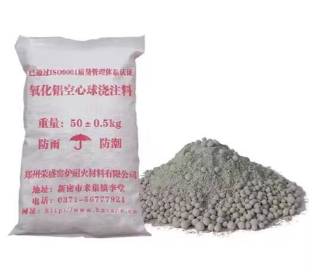 Tungku Suhu Tinggi Aluminium Isolasi Casting Berat Ringan Aluminium Bubble Refractory Casting