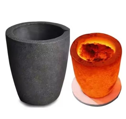 Induksi Pemanasan Tungku Sic Saggar Silicon Karbida Grafit Crucible Untuk Pemanasan Tembaga Aluminium Emas