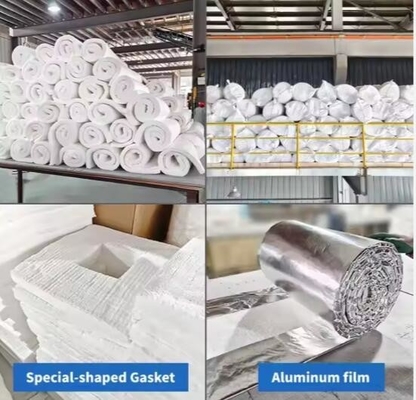 Bahan Isolasi Panas Tungku 1260 Selimut Serat Keramik 128kg/M3 160kg/M3 Selimut Serat Silikat Aluminium