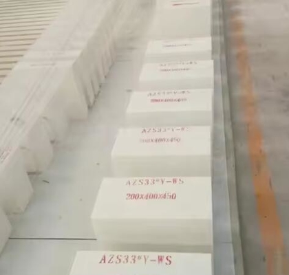 Harga Pabrik Ditemukan Zirconia Corundum Brick Azs Refractory Brick Untuk Tungku Kaca