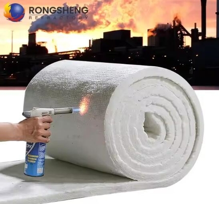 Bantal Seramik Serat Bantal Isolasi Suhu Tinggi Bulk 1260c 50mm 25mm tebal Alumina Silikat Jarum Bantal