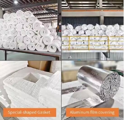 Bantal Seramik Serat Bantal Isolasi Suhu Tinggi Bulk 1260c 50mm 25mm tebal Alumina Silikat Jarum Bantal