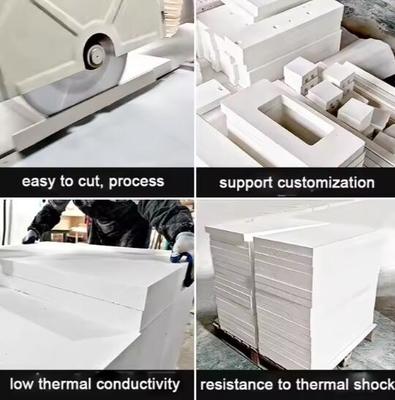 Papan tahan panas silikat aluminium 20mm 50mm 1430 derajat Papan isolasi serat keramik anorganik