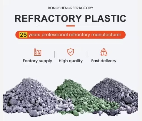 High Alumina Keramik Plastik Refractory Mortar Zircon Chrome Corundum Wear-Resistant Refractory Plastik Untuk Tungku Tinggi Panas