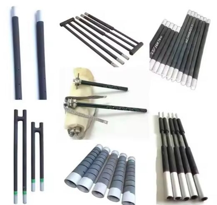 Suhu Tinggi 1400c 1500c Silicon Karbide Rod Heating Elements Sic Electric Heater Tubes Untuk Tungku