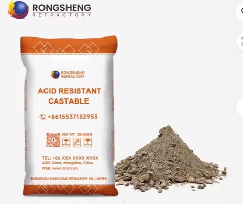 Oven Boiler Repair Refractory Castable dengan ketahanan alkali 1500C Kekuatan tinggi tahan asam