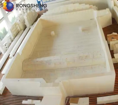 Bahan Refraktori Tungku Peleburan Kaca Fused Azs Block Zirconia Corundum Brick Azs-33# Azs-36# Azs-41# Fusion Cast Brick