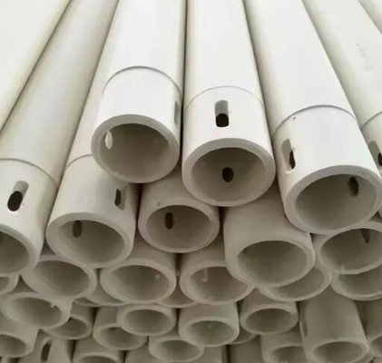 Suhu Tinggi 99% Al2o3 Refractory Ceramic Tube Pipe Alumina Keramik Roller Untuk Keramik Oven