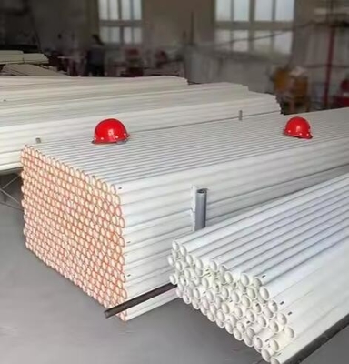 Suhu Tinggi 99% Al2o3 Refractory Ceramic Tube Pipe Alumina Keramik Roller Untuk Keramik Oven
