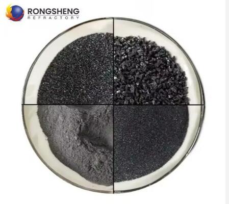 Tinggi kemurnian 98,5% Sic Powder Carborundum Grit Hitam Hijau Silicon Carbide Powder untuk abrasif dan tahan api