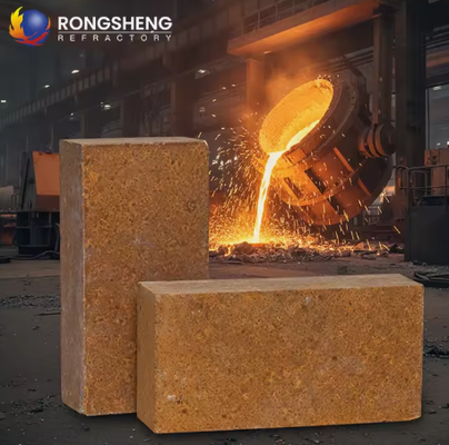 Rongsheng High Temp Magnesium Bricks 92 95 MGO Magnesite Bricks Penyimpanan Panas Refractory Magnesia Brick 230x114x65mm