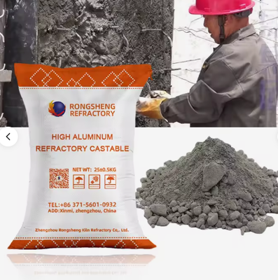 Performance tinggi refractory Casting High Alumina Low Cement Casting Industrial Furnaces Monolithic Refractory Lining Materials