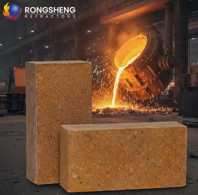 Rongsheng High Temp Magnesium Bricks 92 95 MGO Magnesite Bricks Penyimpanan Panas Refractory Magnesia Brick 230x114x65mm