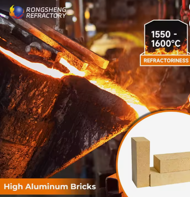 Aluminium FireBricks Lz-55/Lz-65/Lz-75 Aluminium Refractory Lining Bricks Pemotongan Pengelasan Untuk Pengelasan Industri