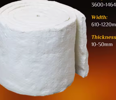 Suhu Tinggi 1430 °C 1800C Selimut Wol Serat Keramik 25Mm 50Mm Ketebalan Selimut Isolasi Panas Mullite Polikristalin