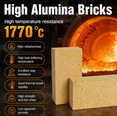 Harga Pabrik Bata Alumina Tinggi SK38 SK36 SK34 Bata Tahan Api Berkualitas Tinggi untuk Tungku Boiler Oven