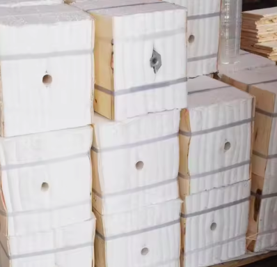1260C 1430C Keramik Refractory Serat Lipat Blok Alumina Silikat Keramik Modul Untuk Tungku Suhu Tinggi