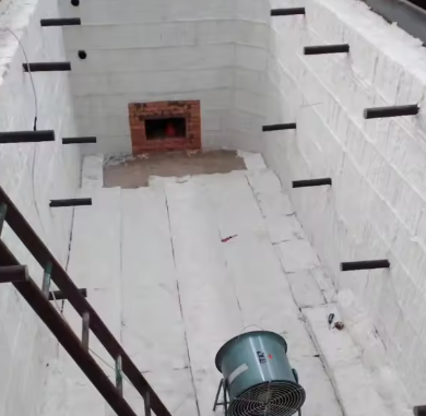 1260C 1430C Keramik Refractory Serat Lipat Blok Alumina Silikat Keramik Modul Untuk Tungku Suhu Tinggi