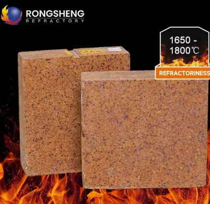 Rongsheng Refractory Magnesium Iron Spinel Brick High Refractority 1800°C Magnesia Alumina Spinel Bricks Untuk Cement Kiln