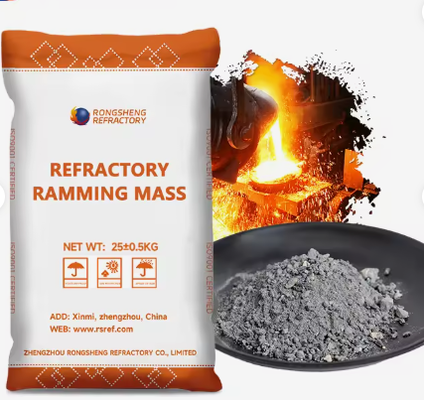 Tungku Induksi Alumina Ramming Mix Magnesia Refractory Ramming Materials Kiln Lining Silicon Carbide Dry Ramming Mass