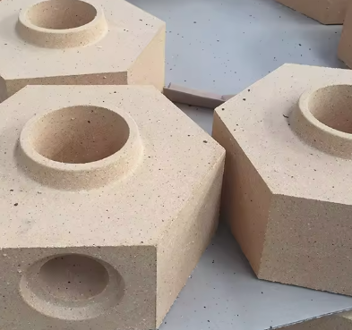 Pasokan Pabrik Bata Pelari Cor Mullite Alumina Fireclay Bata Tahan Api Bulat Nozel Cor Corong Untuk Baja Cor