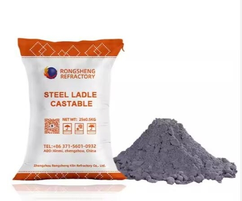 Ketahanan Erosi Tinggi Baja Castable Castable Aluminium Tinggi Castable Refractory Lining Untuk Electric Arch Furnace