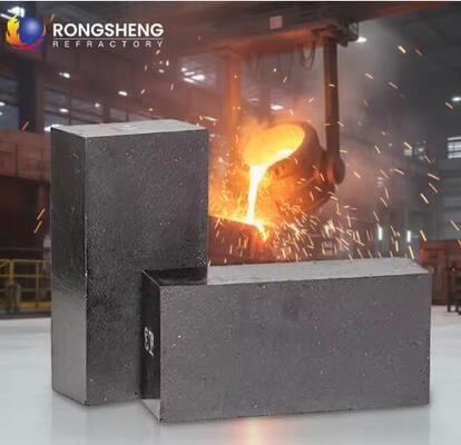 Rongsheng Tinggi Suhu Alumina Magnesia Karbon Refractory Bata Untuk Induksi Tungku Ladle Arc Tungku Lining