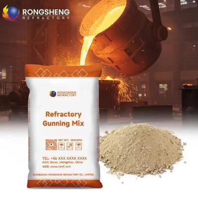 Bahan Gunning Refraktori Tungku Industri Campuran Gunning Alumina Magnesia untuk Boiler dan Tungku Refraktori Tak Berbentuk