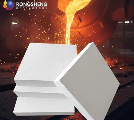 Papan Tahan Panas Aluminium Silikat Pelapis Tungku Tanur 20mm 50mm 1260 1430 Derajat Papan Isolasi Serat Keramik Anorganik